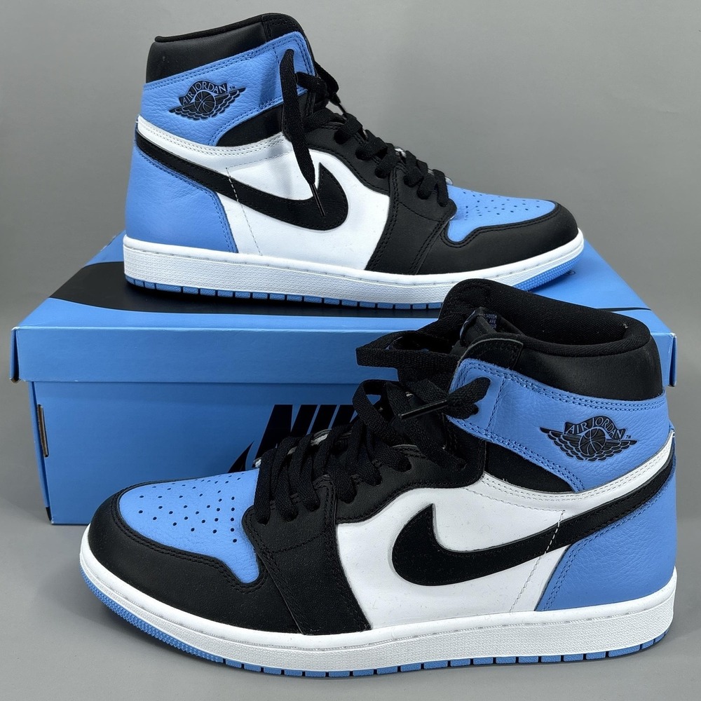 Air Jordan 1 Retro High OG Shoes Mens 11 University Blue Leather DZ5485-400 UNC